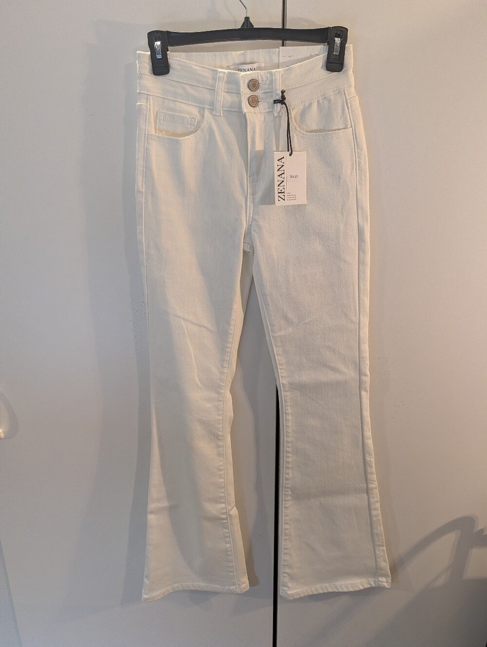 Zenana Outfitters Off-White Flare Jeans
